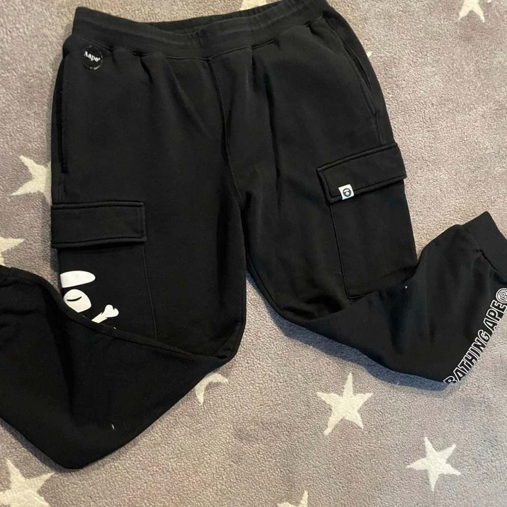 Authentic aape by bathing ape bape joggers sweatpants size XL